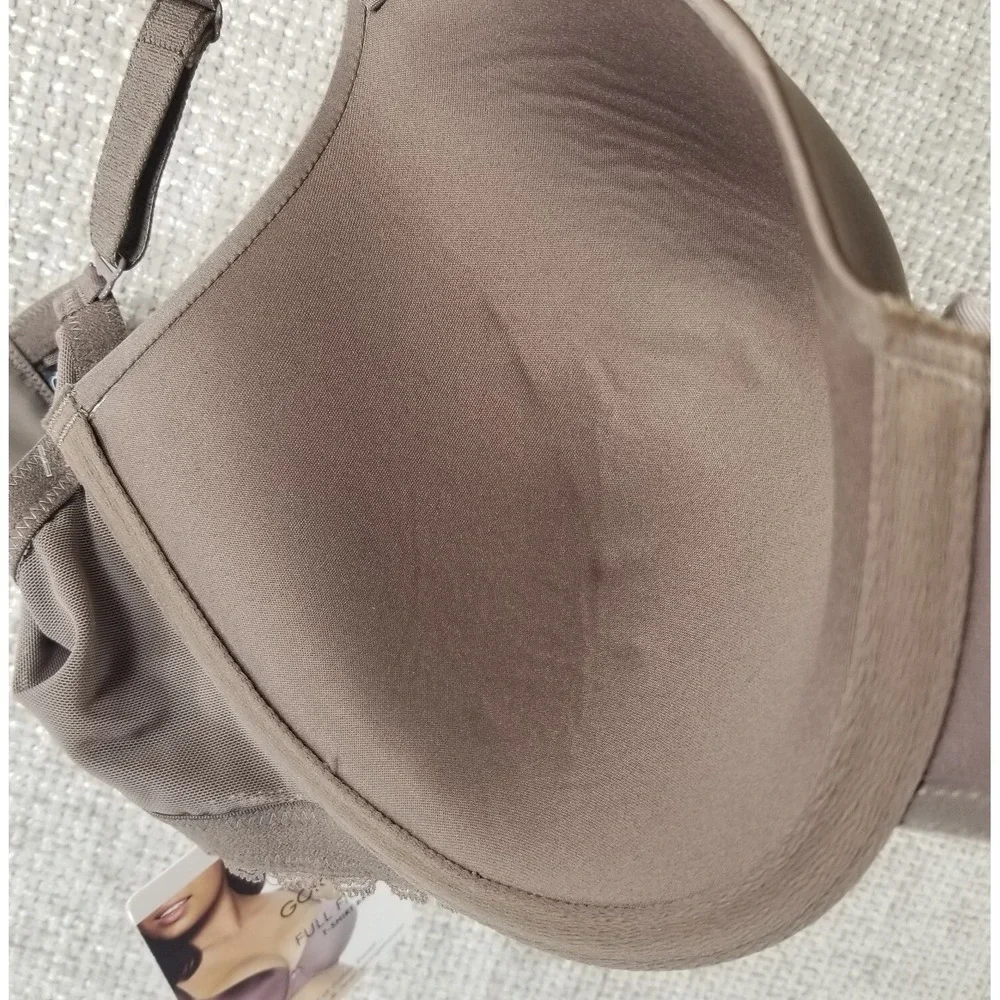 Paramour Gorgeous Full Figure T-Shirt Bra Underwire S671 Dark Taupe Womens 40DDD